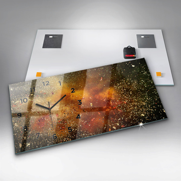 Zegar poziomy Abstrakcja z przypraw