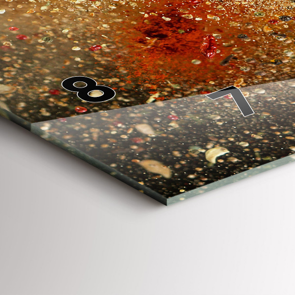 Zegar poziomy Abstrakcja z przypraw