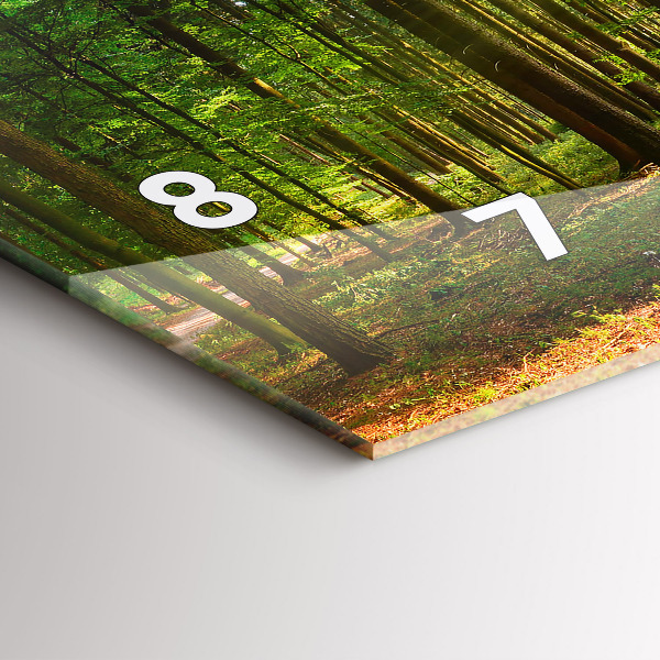 Zegar szklany poziomy Las wschód słońca