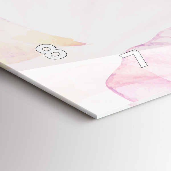 Zegar ścienny poziomy Akwarelowe płatki