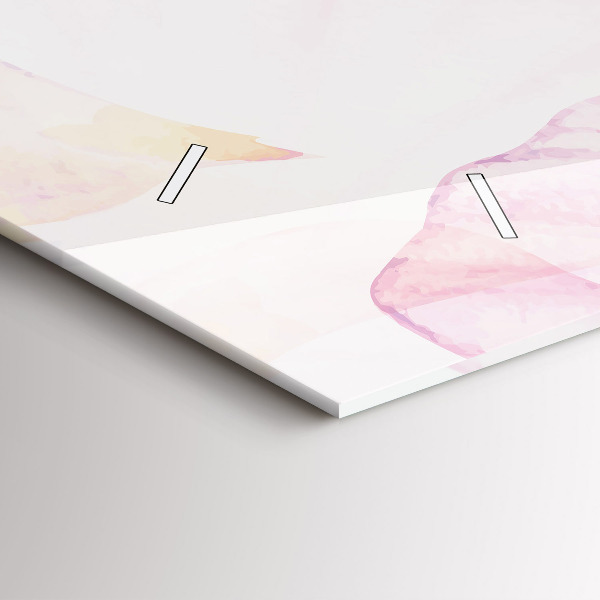 Zegar ścienny poziomy Akwarelowe płatki