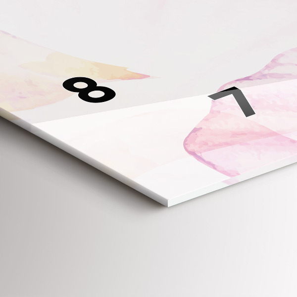 Zegar ścienny poziomy Akwarelowe płatki