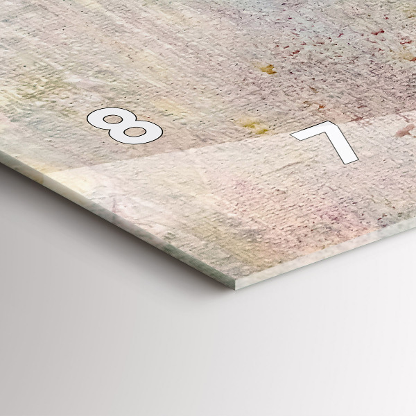 Zegar szklany poziomy Malowana abstrakcja