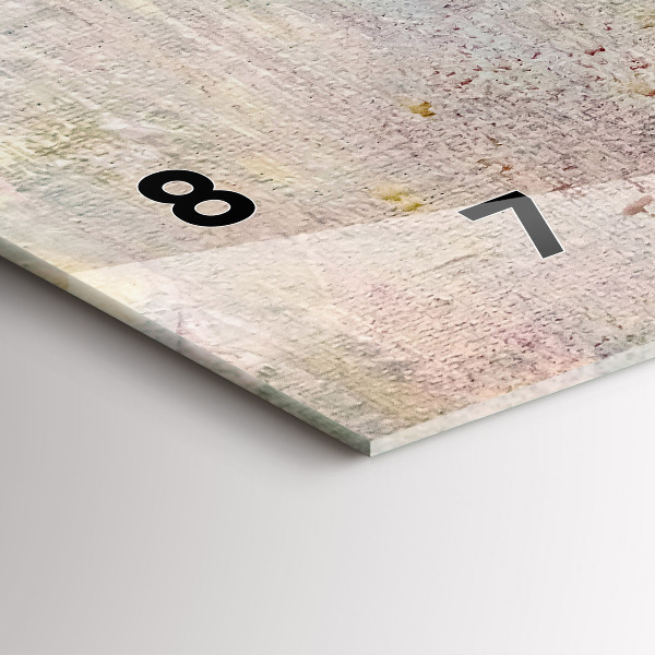 Zegar szklany poziomy Malowana abstrakcja