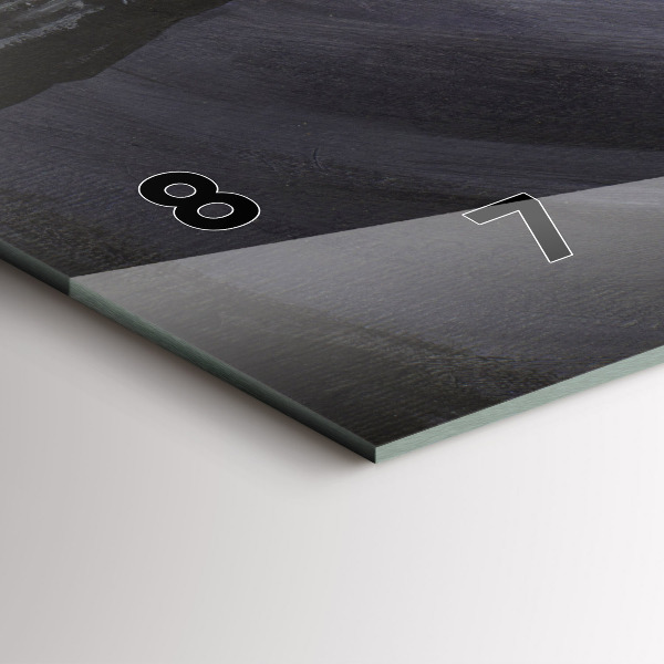 Zegar szklany poziomy Kruk w świetle księżyca