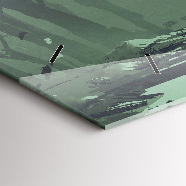 Zegar szklany poziomy Samuraj w lesie