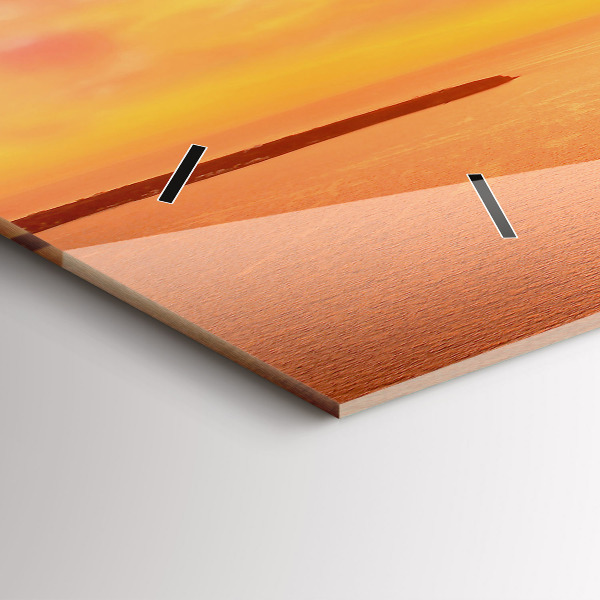 Zegar ścienny poziomy Stary wiatrak w Santorini