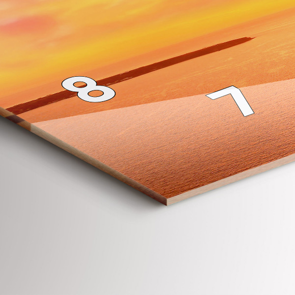 Zegar ścienny poziomy Stary wiatrak w Santorini