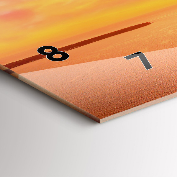 Zegar ścienny poziomy Stary wiatrak w Santorini