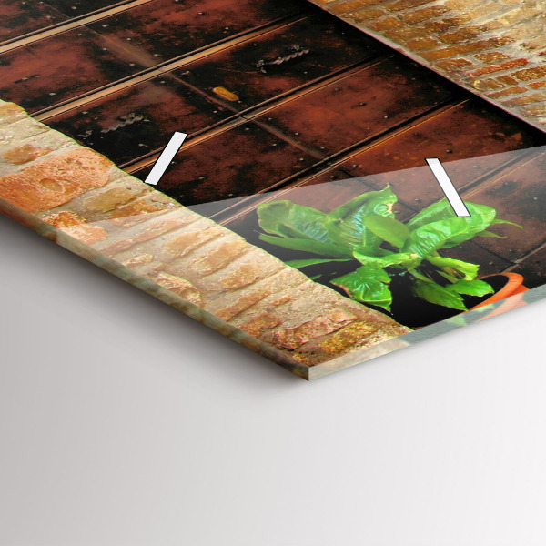 Zegar ścienny poziomy Malownicza uliczka