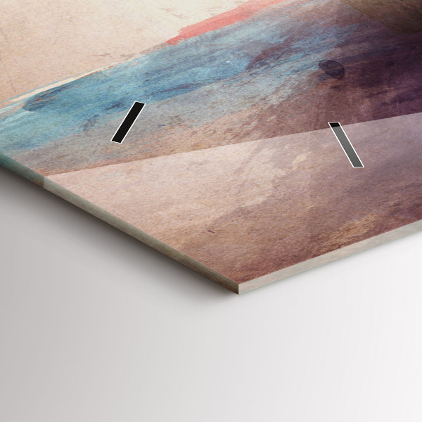 Zegar ścienny poziomy Abstrakcja portret kobiety