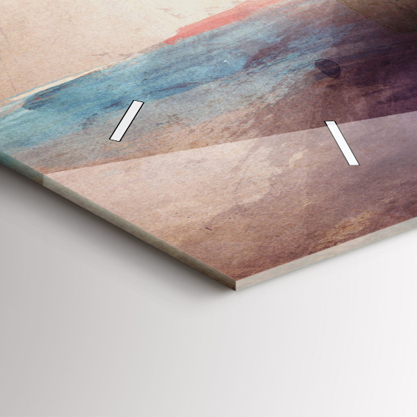 Zegar ścienny poziomy Abstrakcja portret kobiety