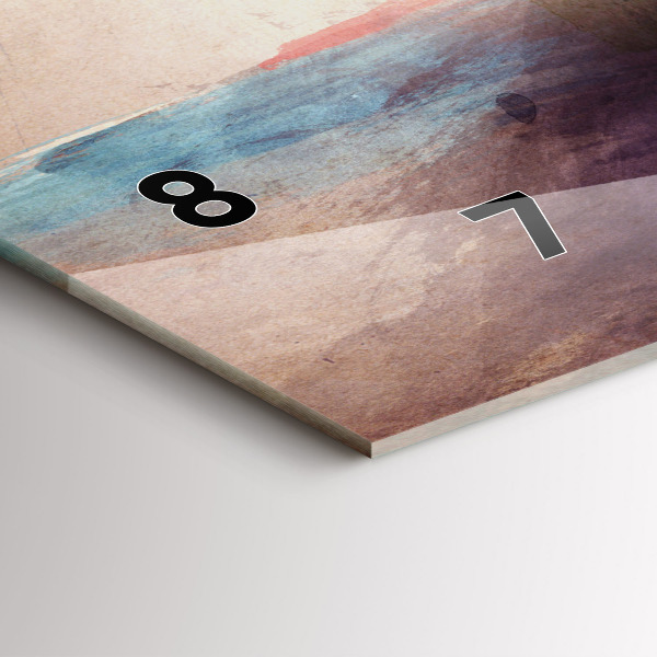 Zegar ścienny poziomy Abstrakcja portret kobiety