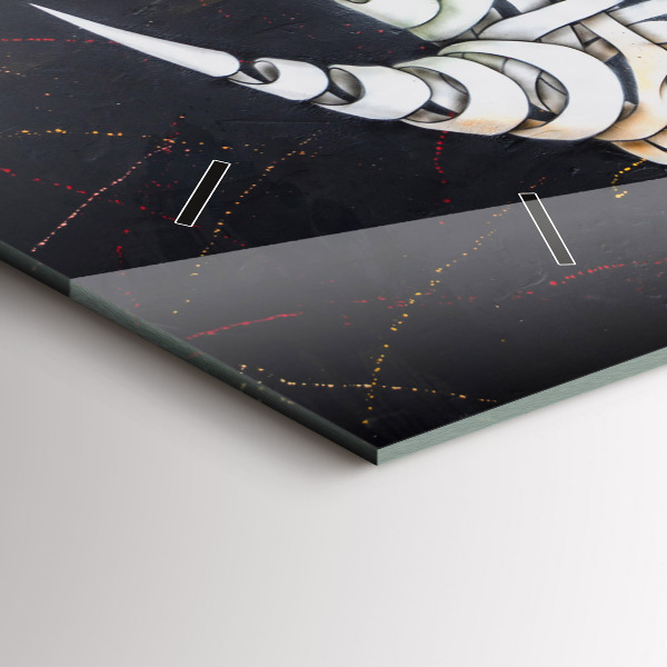 Zegar ścienny poziomy Abstrakcyjny nosorożec