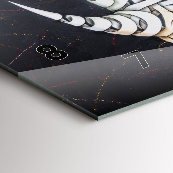 Zegar ścienny poziomy Abstrakcyjny nosorożec