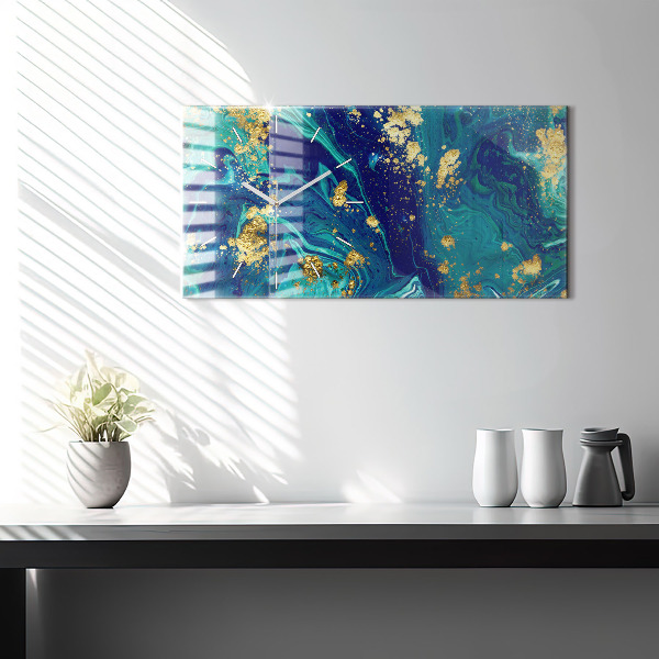 Zegar ścienny poziomy Abstrakcja nowoczesna