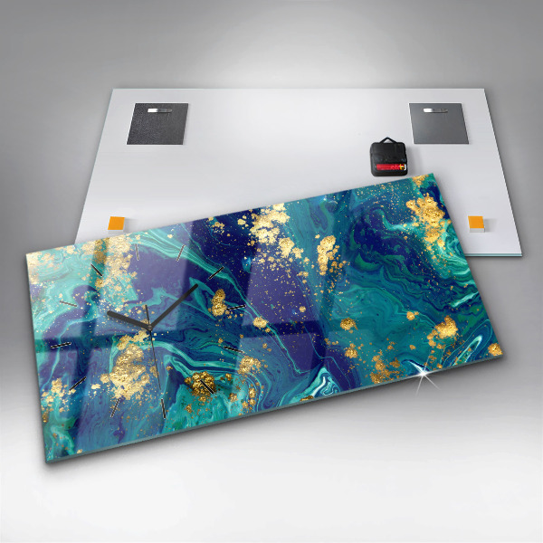 Zegar ścienny poziomy Abstrakcja nowoczesna