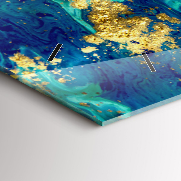 Zegar ścienny poziomy Abstrakcja nowoczesna