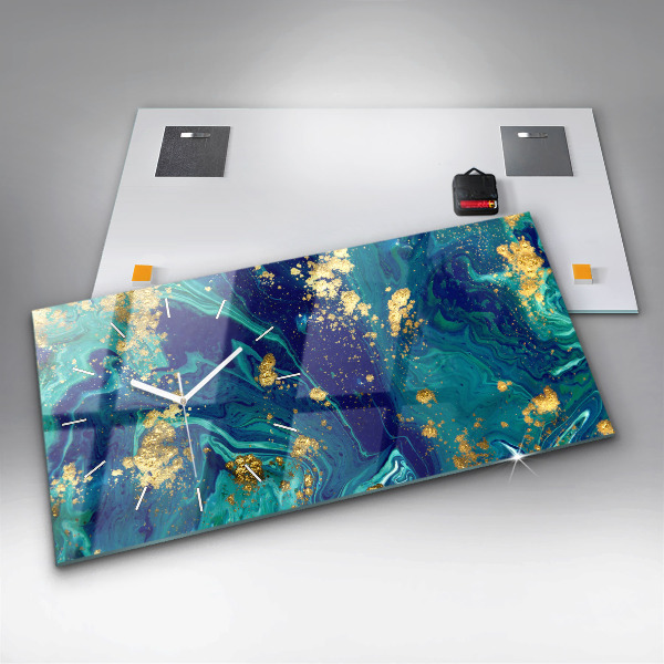 Zegar ścienny poziomy Abstrakcja nowoczesna