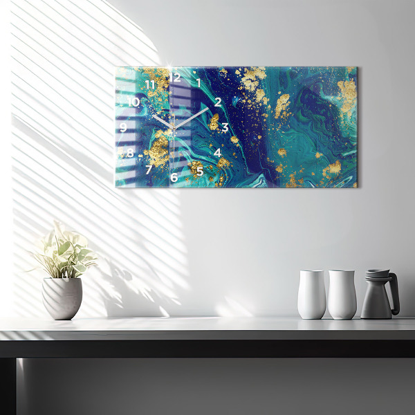Zegar ścienny poziomy Abstrakcja nowoczesna