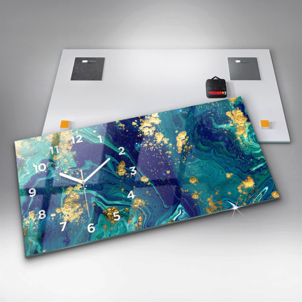 Zegar ścienny poziomy Abstrakcja nowoczesna