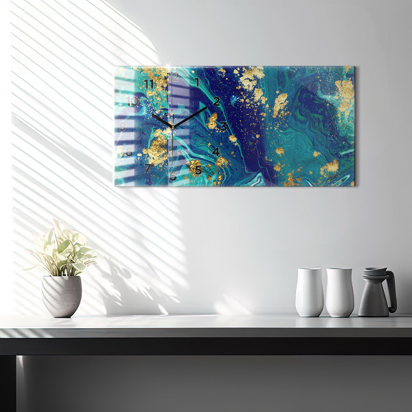 Zegar ścienny poziomy Abstrakcja nowoczesna