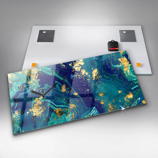 Zegar ścienny poziomy Abstrakcja nowoczesna
