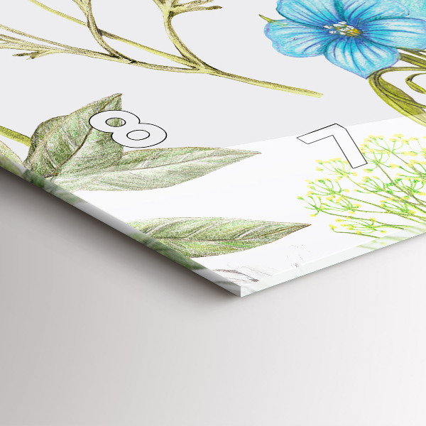 Zegar ścienny poziomy Kompozycja Kwiatów