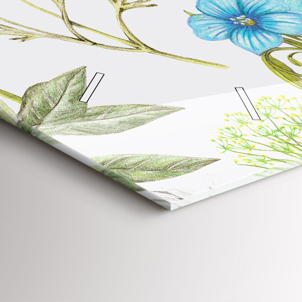 Zegar ścienny poziomy Kompozycja Kwiatów