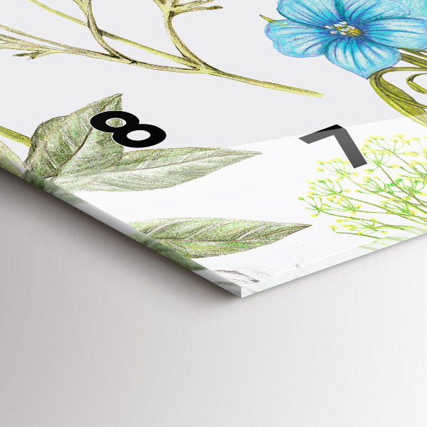 Zegar ścienny poziomy Kompozycja Kwiatów