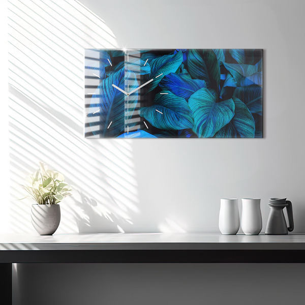 Zegar szklany poziomy Natura tropikalna