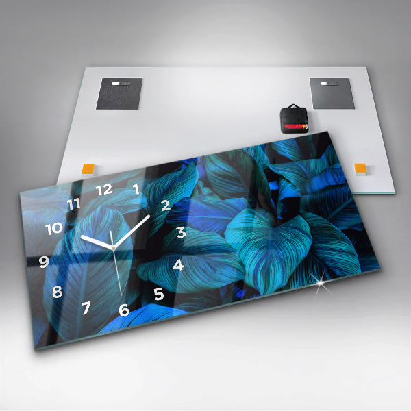 Zegar szklany poziomy Natura tropikalna