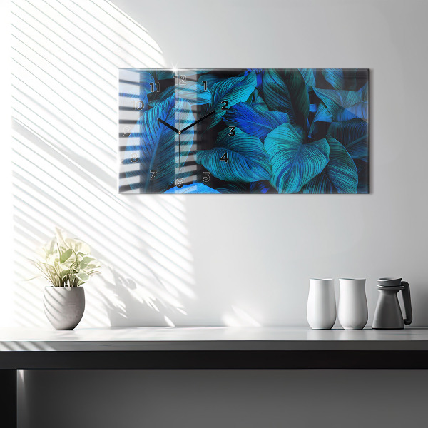 Zegar szklany poziomy Natura tropikalna