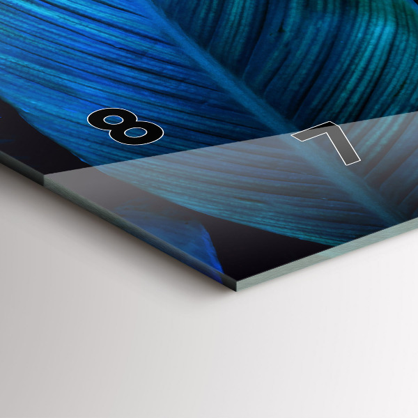 Zegar szklany poziomy Natura tropikalna