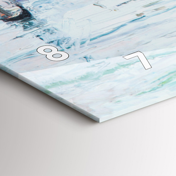 Zegar ścienny poziomy Obraz olejny jacht morze