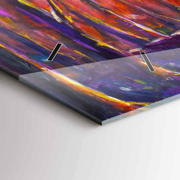 Zegar poziomy Para w lesie