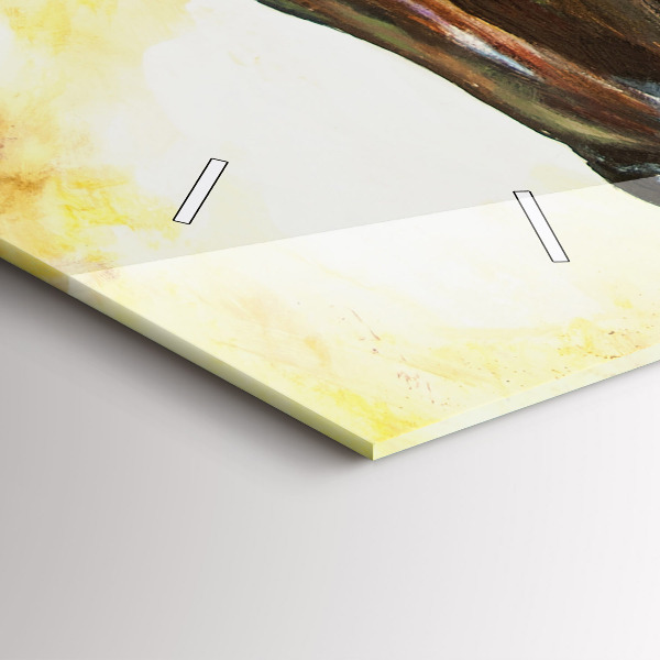 Zegar poziomy Malowane dwa konie