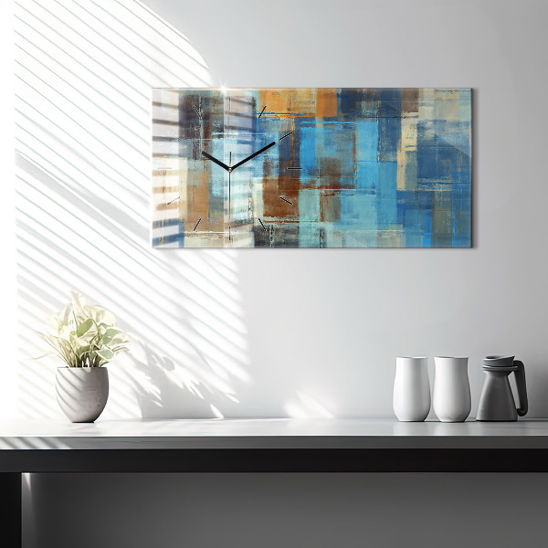 Zegar szklany poziomy Kolorowe tło – abstrakcja