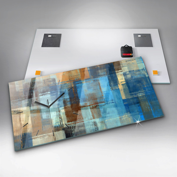 Zegar szklany poziomy Kolorowe tło – abstrakcja