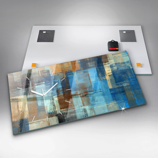 Zegar szklany poziomy Kolorowe tło – abstrakcja