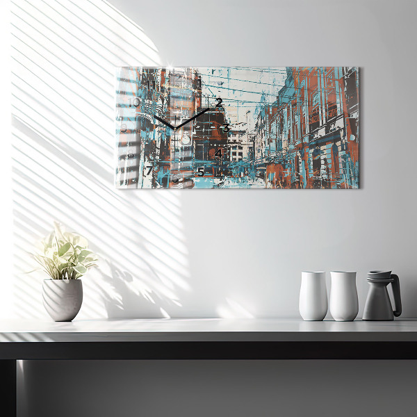 Zegar ścienny poziomy Sztuka Uliczna