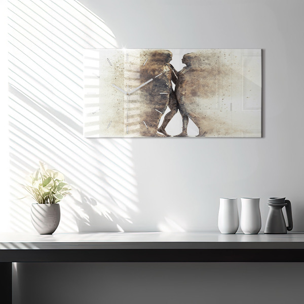 Zegar ścienny poziomy Abstrakcja ludzie piasek