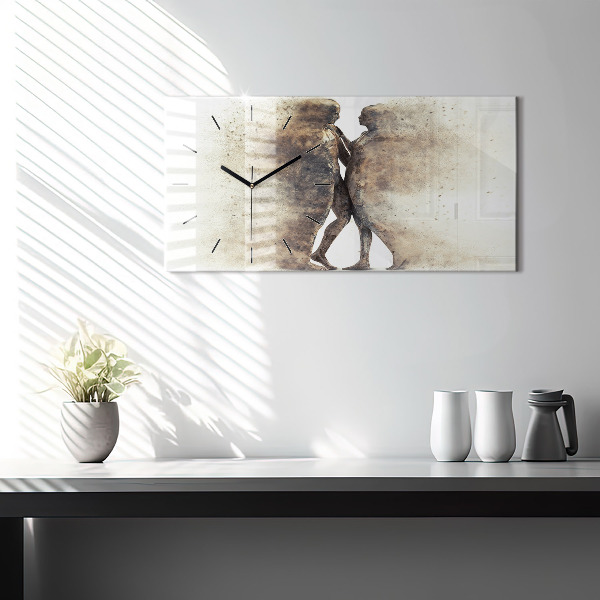 Zegar ścienny poziomy Abstrakcja ludzie piasek