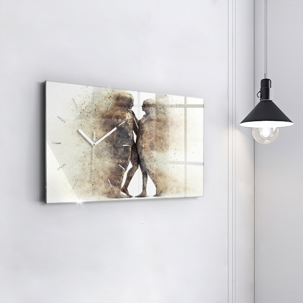 Zegar ścienny poziomy Abstrakcja ludzie piasek