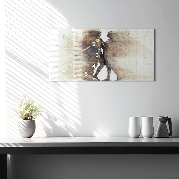 Zegar ścienny poziomy Abstrakcja ludzie piasek