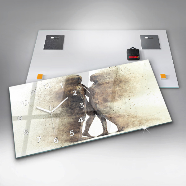 Zegar ścienny poziomy Abstrakcja ludzie piasek