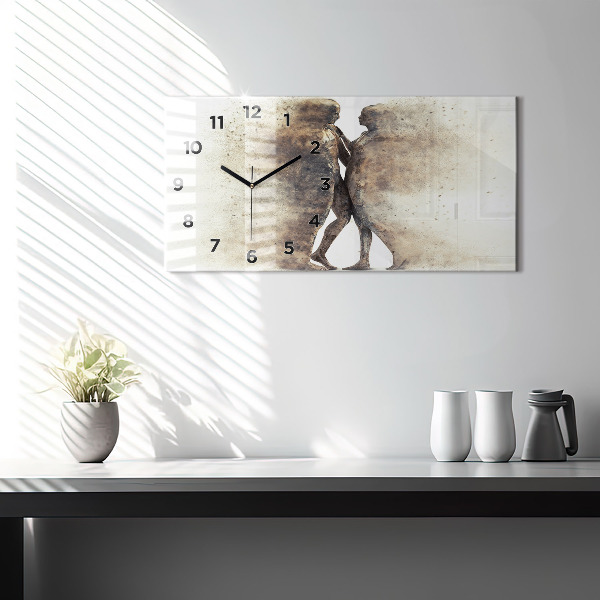 Zegar ścienny poziomy Abstrakcja ludzie piasek