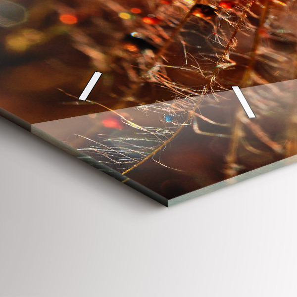 Zegar ścienny poziomy Dmuchawiec z rosą