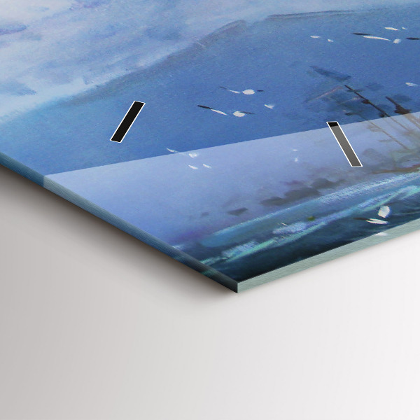 Zegar ścienny poziomy Statek na wodzie