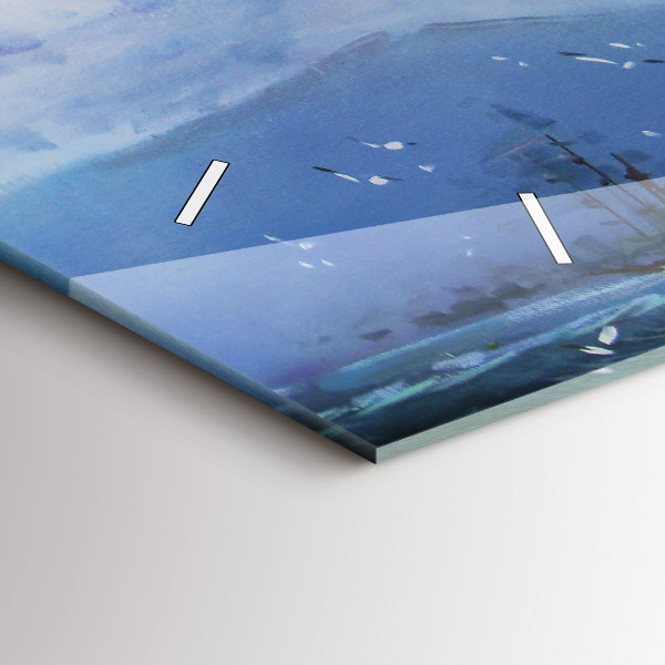 Zegar ścienny poziomy Statek na wodzie